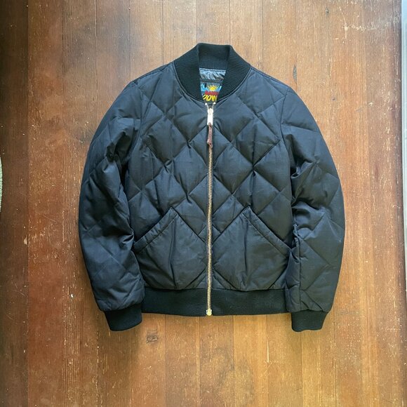 Eddie Bauer Down Skyliner Quilted Bomber Jacket Women Black - Picture 1 of 6